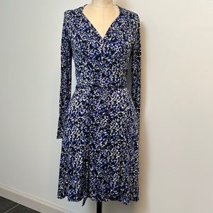 Blue & Black Leopard Wrap Dress - YES please!